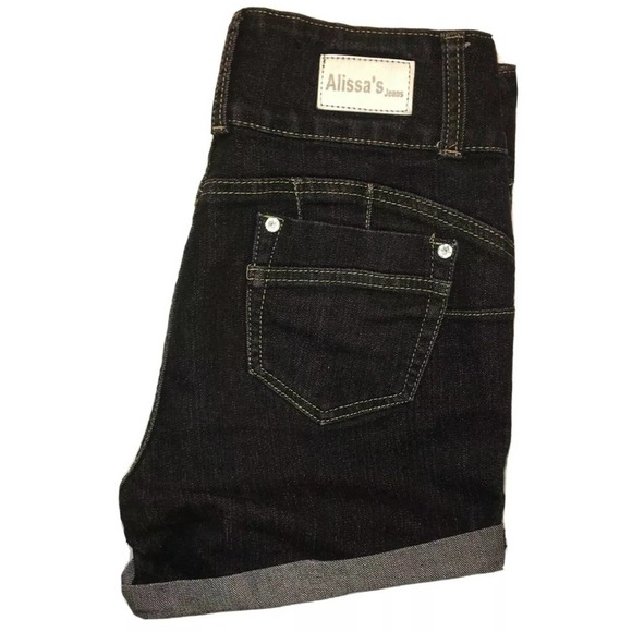 Alissa’s Jeans Highrise Cuff Stretch Denim Shorts - Picture 15 of 16